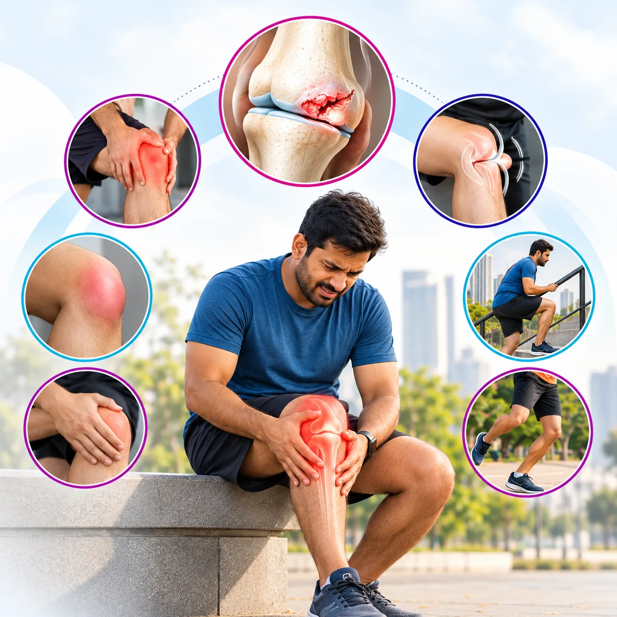 Know Signs and symptoms of knee cartilage damage including pain, swelling and stiffness by Dr. Aditya Pawaskar, Knee Surgeon in Mumbai